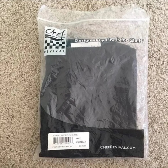 Black cook pants Size S NEW restaurant pants - Picture 3 of 4